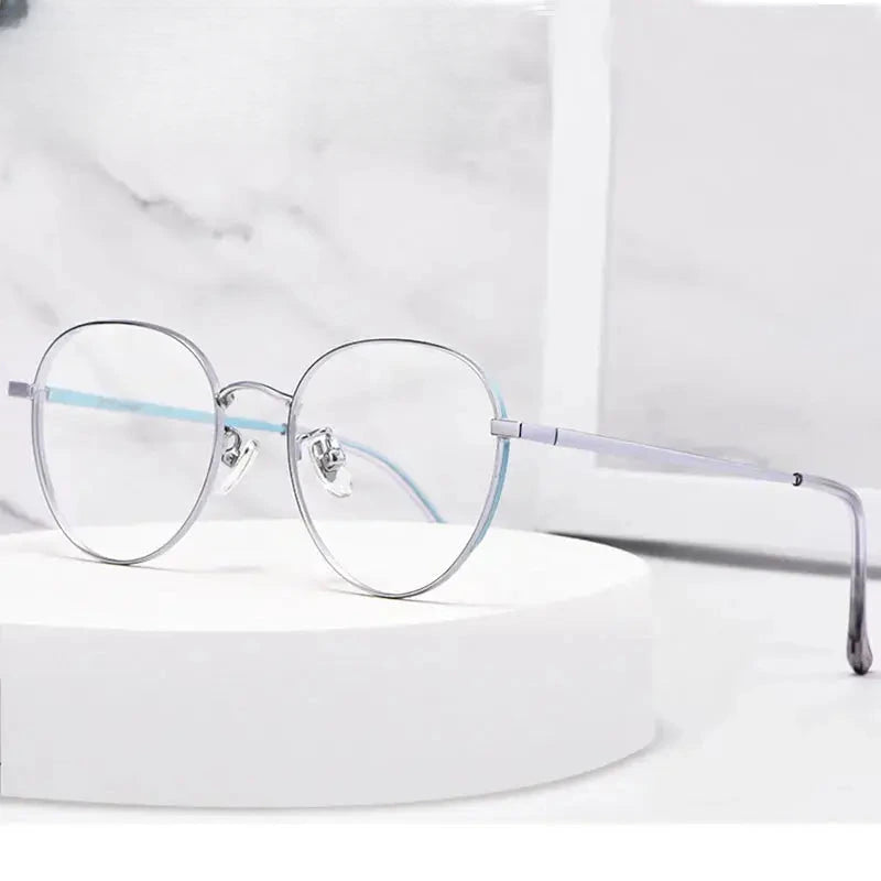 Women's Polygon Full Rim Titanium Prescription Glasses 73927 — view 1 | Rx Spectacle