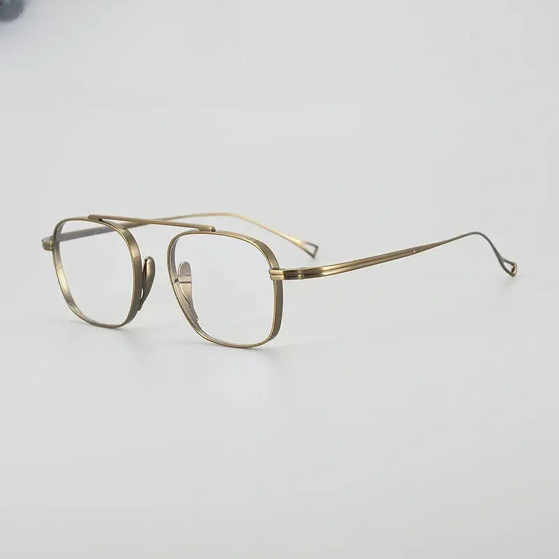Unisex Square Full Rim Titanium Prescription Glasses Gxyj1474 — view 6 | Rx Spectacle