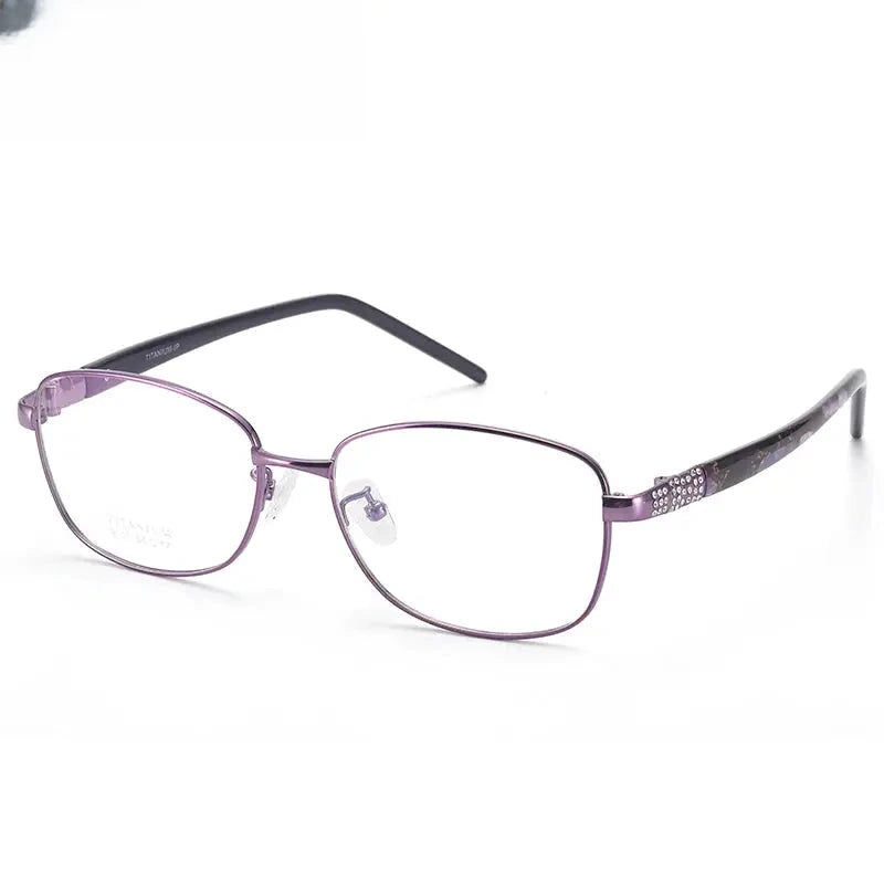 Women's Polygon Full Rim Titanium Prescription Glasses 589111 — view 1 | Rx Spectacle
