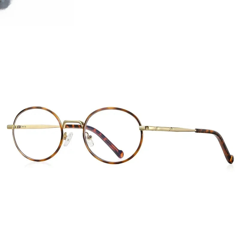 Women's Round Full Rim Stainless Steel Reading Glasses 3058 — view 12 | Rx Spectacle