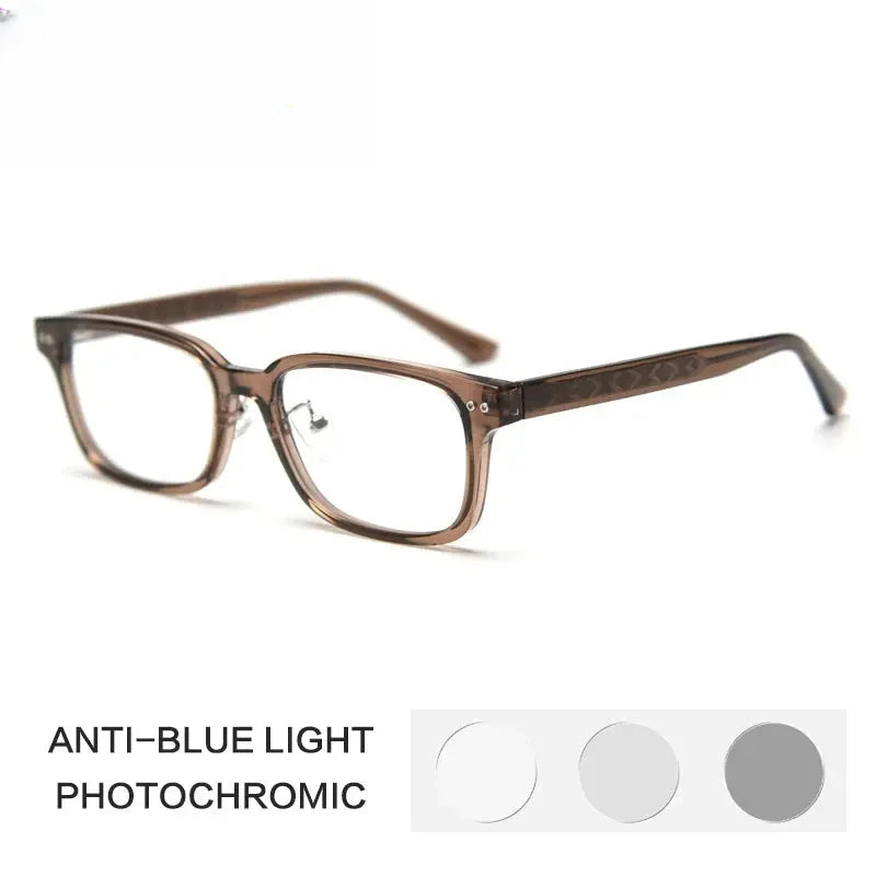 Unisex Square Full Rim Titanium Reading Glasses G83077 — view 5 | Rx Spectacle