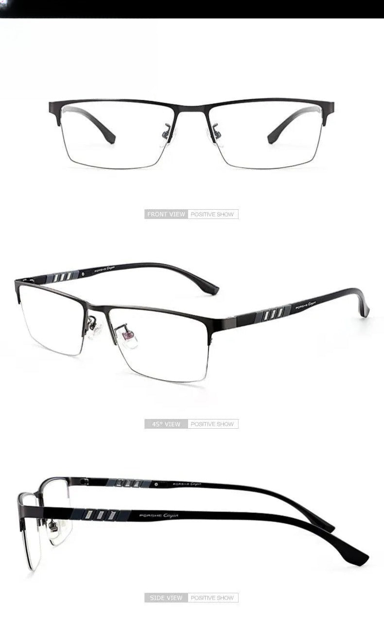 Unisex Semi-Rimless Stainless Steel Prescription Glasses — view 14 | Rx Spectacle