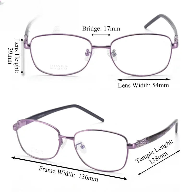 Women's Polygon Full Rim Titanium Prescription Glasses 779111 — view 2 | Rx Spectacle