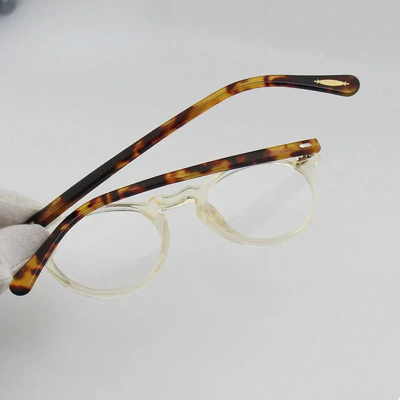 Unisex Round Full Rim Acetate Prescription Glasses 1005 — view 3 | Rx Spectacle