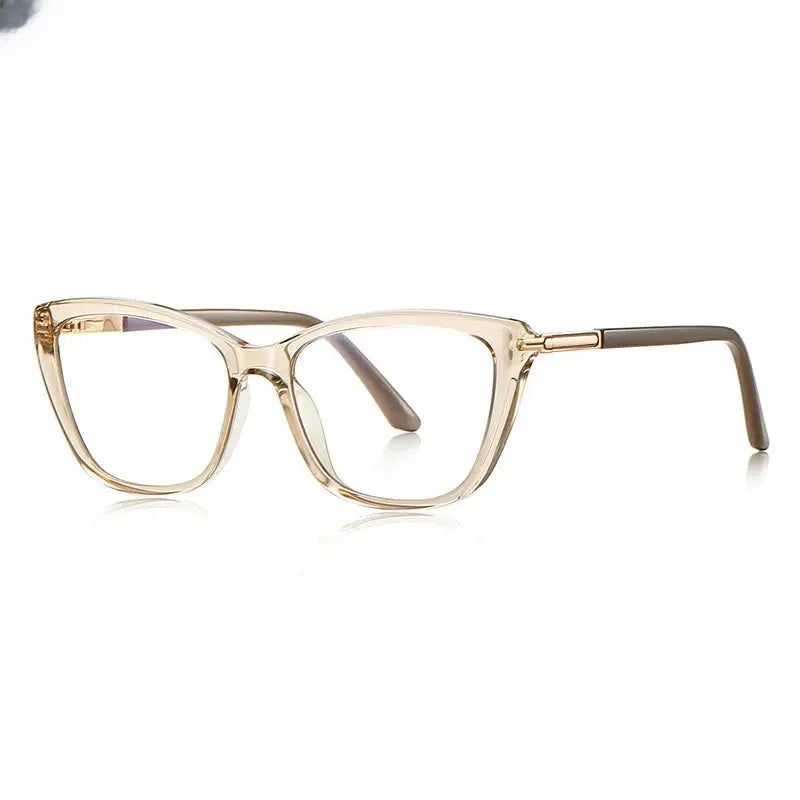 Women's Cat Eye Full Rim Titanium Prescription Glasses 882233 — view 4 | Rx Spectacle