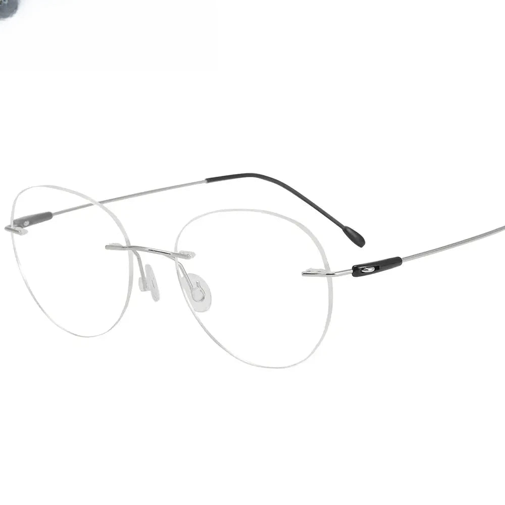 Women's Oval Rimless Titanium Screwless Prescription Glasses 316072 — view 1 | Rx Spectacle