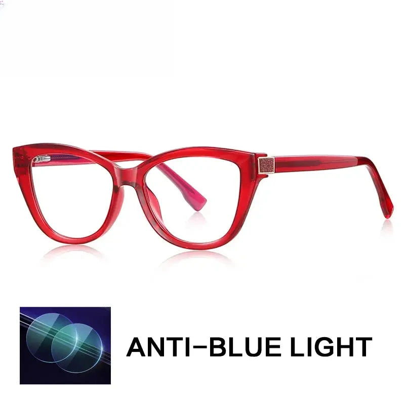 Women's Cat Eye Full Rim Titanium Reading Glasses Gx2276 — view 7 | Rx Spectacle