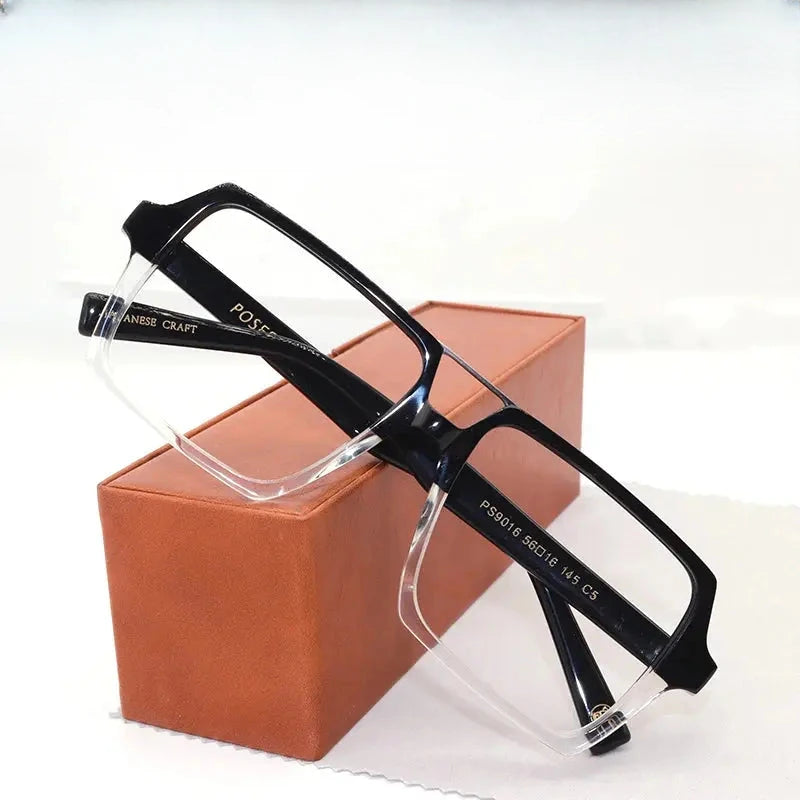 Men's Square Full Rim Acetate Double Bridge Prescription Glasses 696016 — view 1 | Rx Spectacle