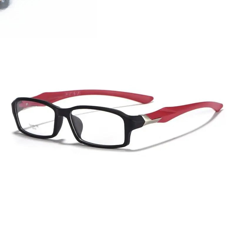 Men's Rectangular Full Rim Titanium Sports Glasses 6059 — view 5 | Rx Spectacle