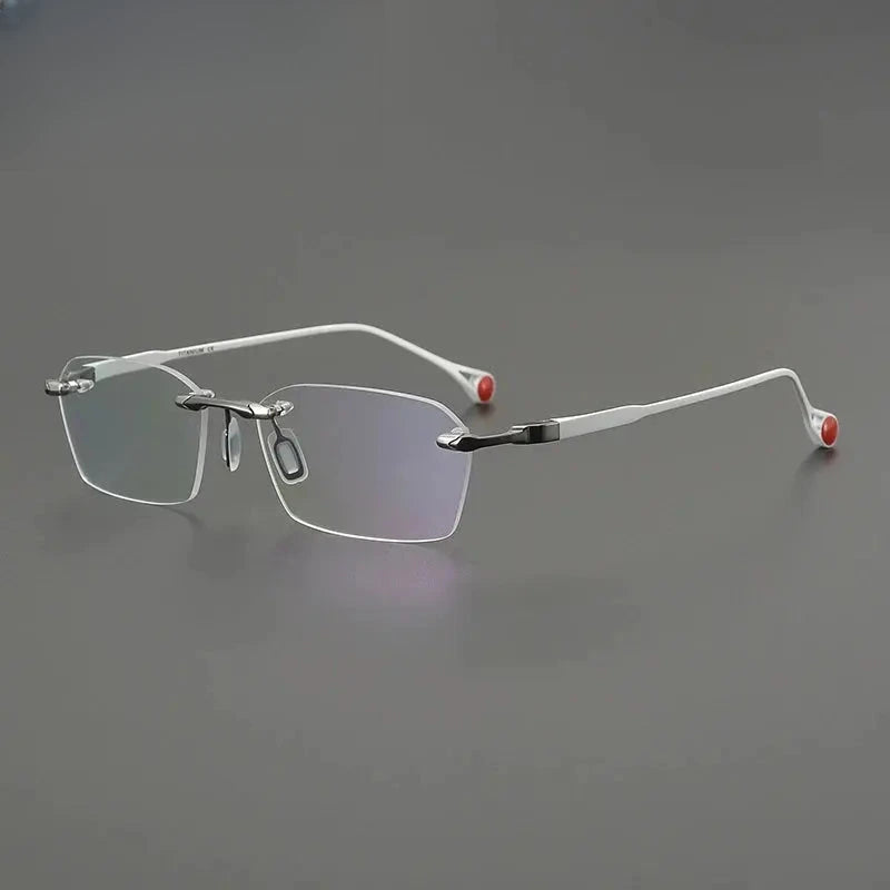 Unisex Oval Rimless Titanium Prescription Glasses G41307 — view 3 | Rx Spectacle