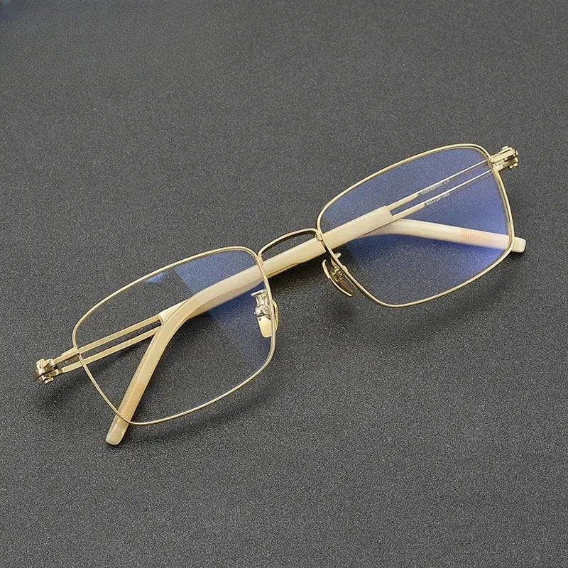 Men's Polygon Full Rim Titanium Oversized Prescription Glasses 401006 — view 1 | Rx Spectacle