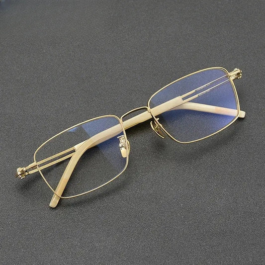 Men's Polygon Full Rim Titanium Oversized Prescription Glasses 401006 — view 1 | Rx Spectacle