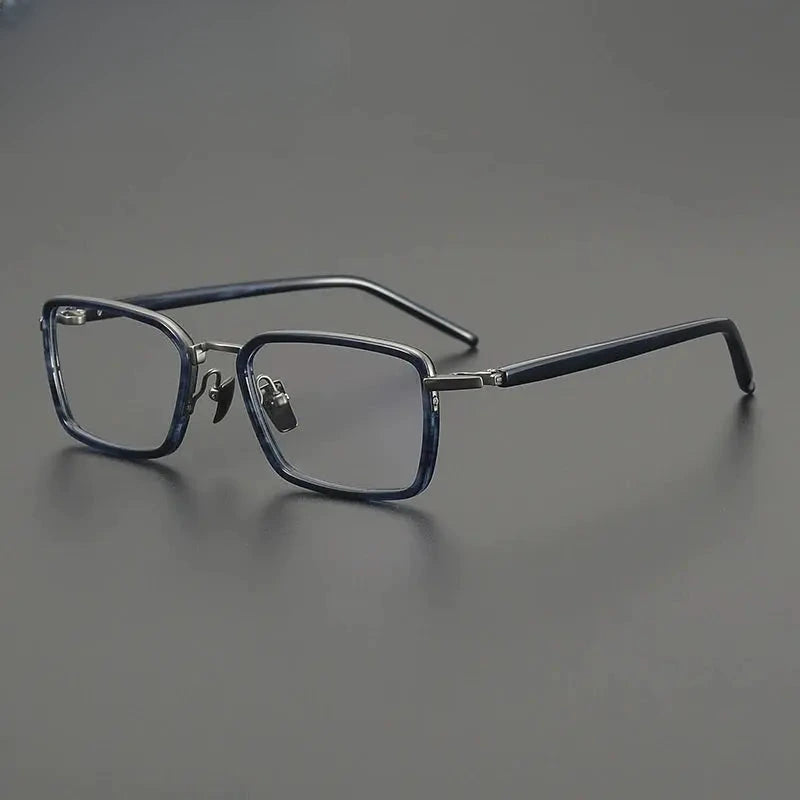 Unisex Square Full Rim Titanium Oversized Prescription Glasses G2172 — view 5 | Rx Spectacle