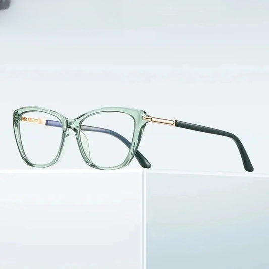 Women's Cat Eye Full Rim Titanium Prescription Glasses 22334 — view 1 | Rx Spectacle