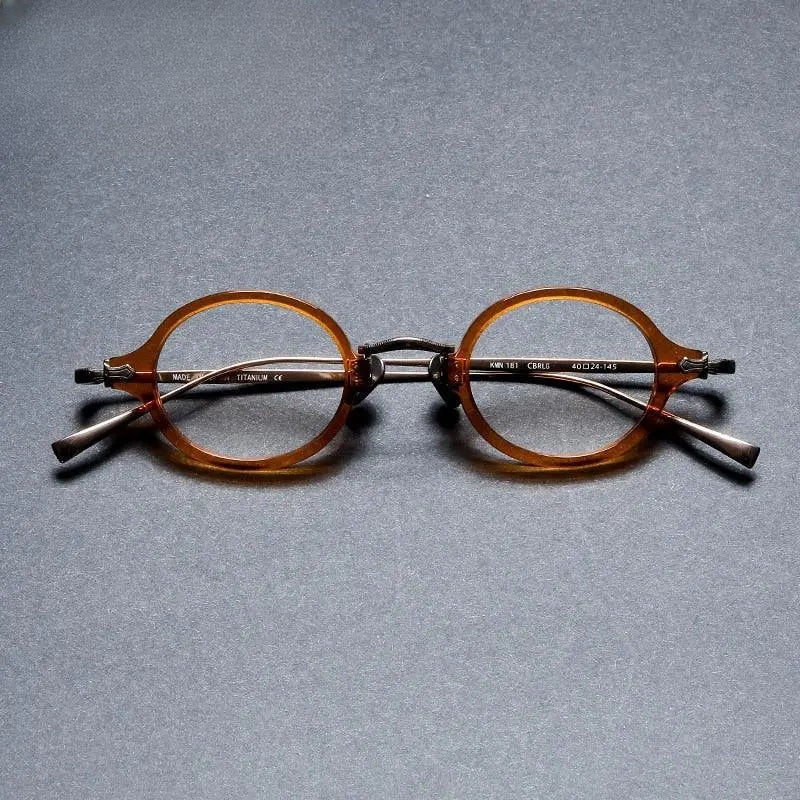 Unisex Round Full Rim Titanium Prescription Glasses Gxyj969 — view 1 | Rx Spectacle