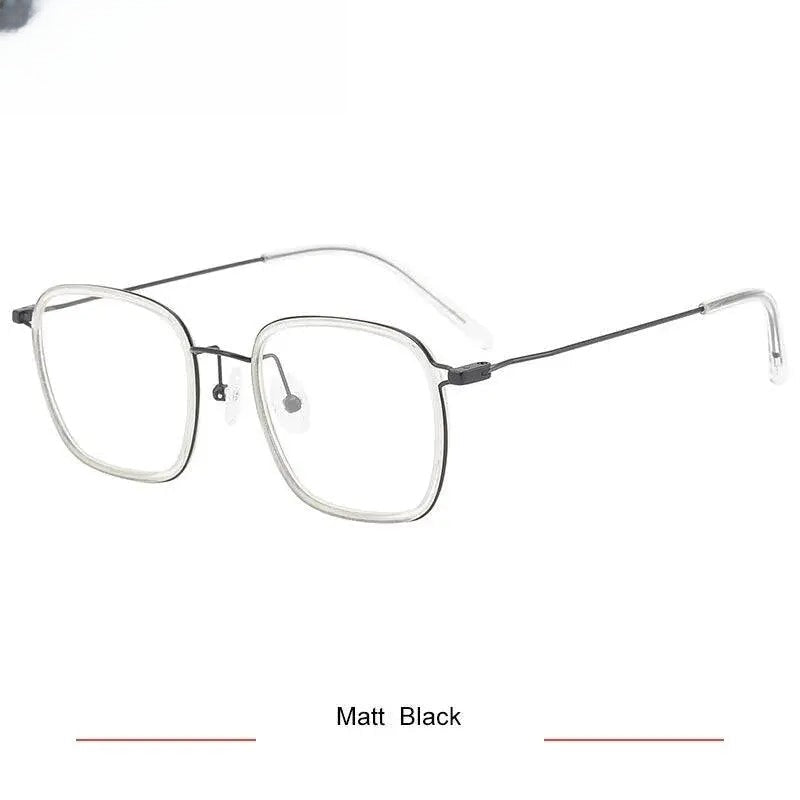 Men's Square Full Rim Titanium Prescription Glasses Kr16044 — view 9 | Rx Spectacle