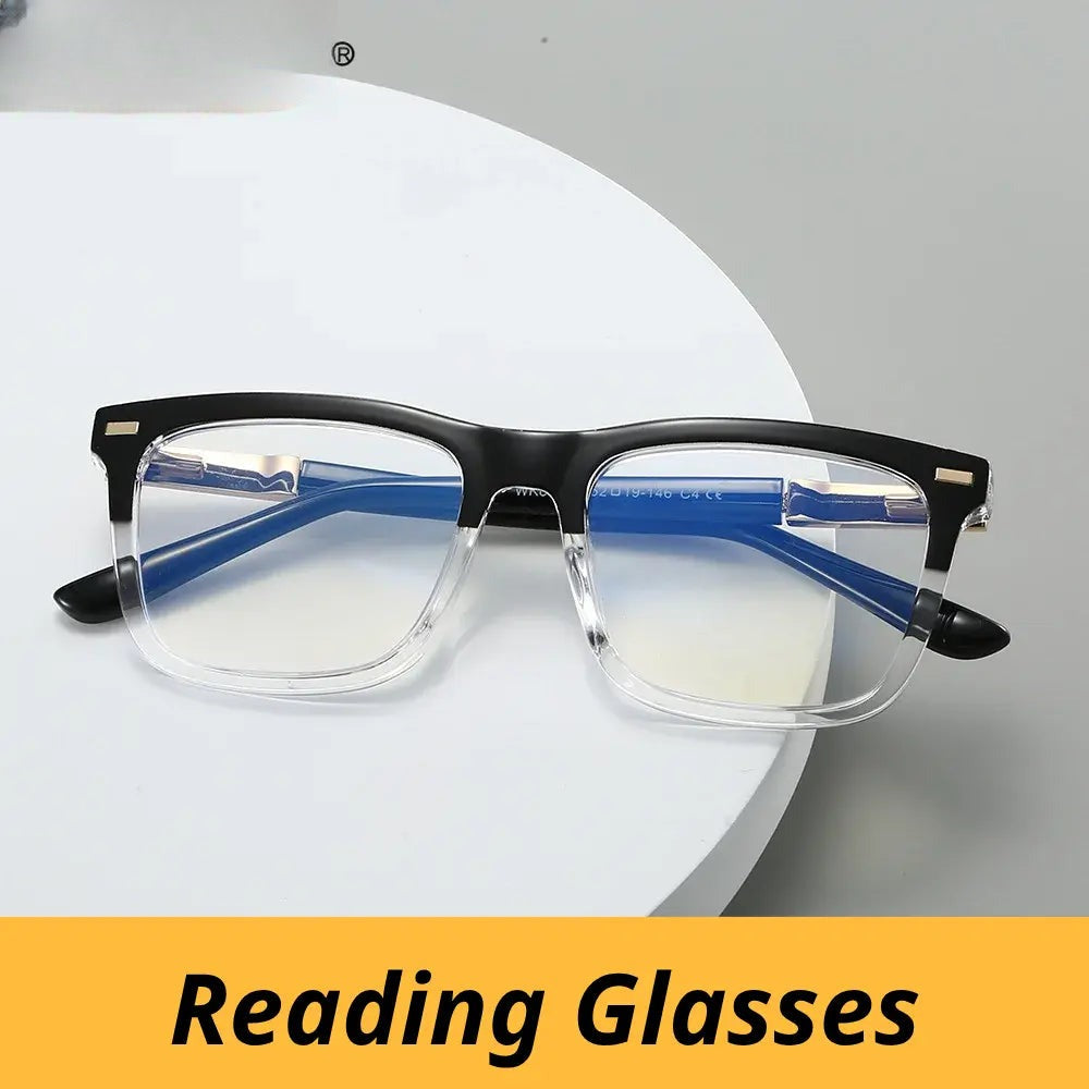 Men's Square Full Rim TR90 Reading Glasses 584007 — view 1 | Rx Spectacle