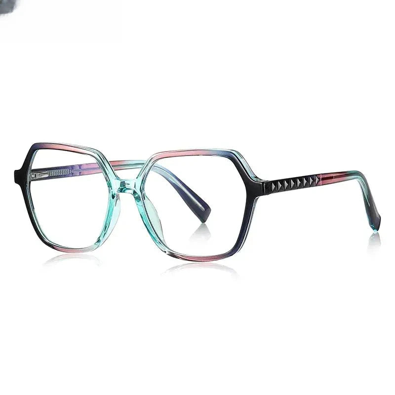 Unisex Polygon Full Rim Acetate Reading Glasses 2140 — view 12 | Rx Spectacle