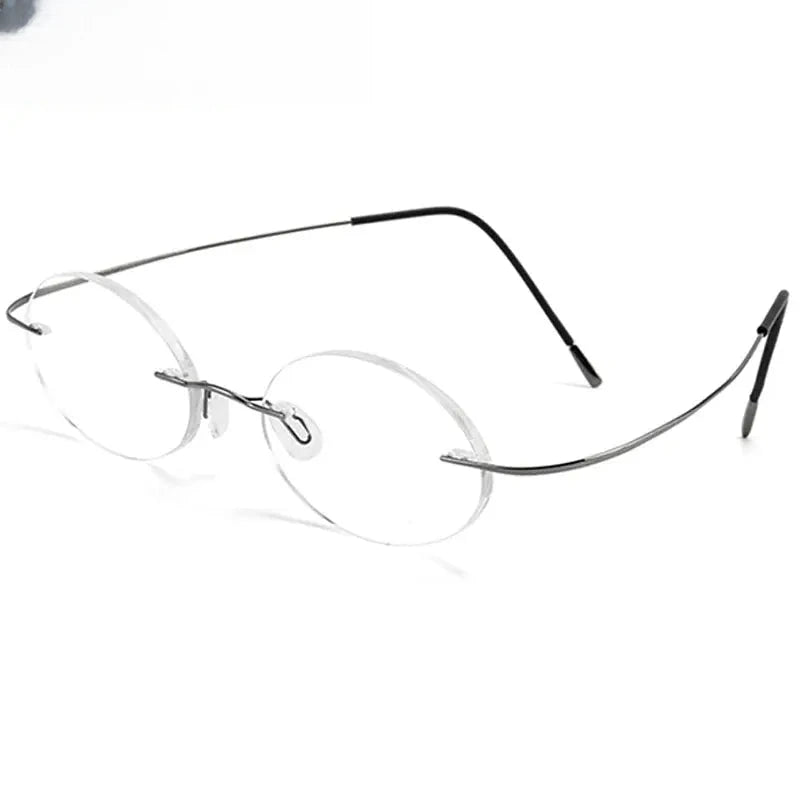 Women's Polygon Rimless Titanium Prescription Glasses 316016 — view 6 | Rx Spectacle