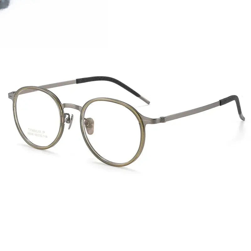 Unisex Oval Full Rim Titanium Prescription Glasses 226006 — view 4 | Rx Spectacle
