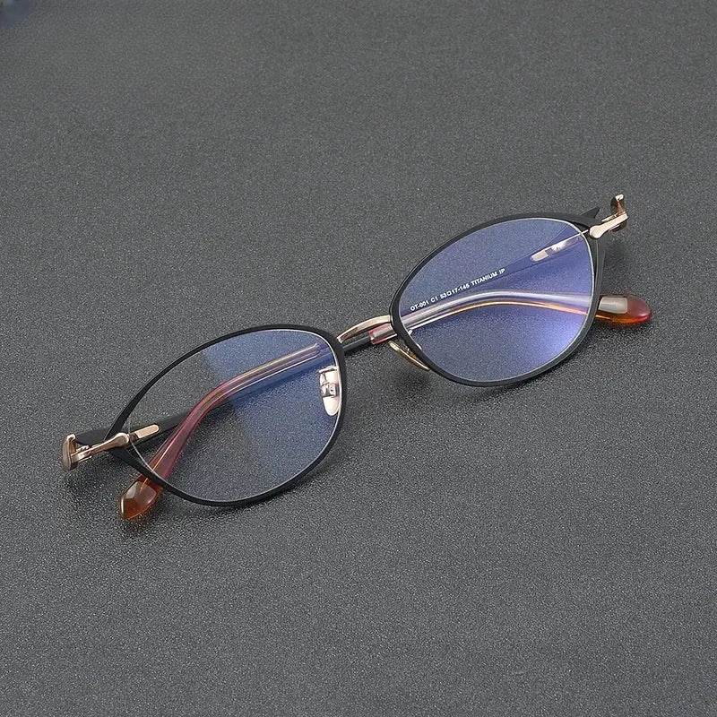 Women's Cat Eye Full Rim Titanium Prescription Glasses 361001 — view 1 | Rx Spectacle