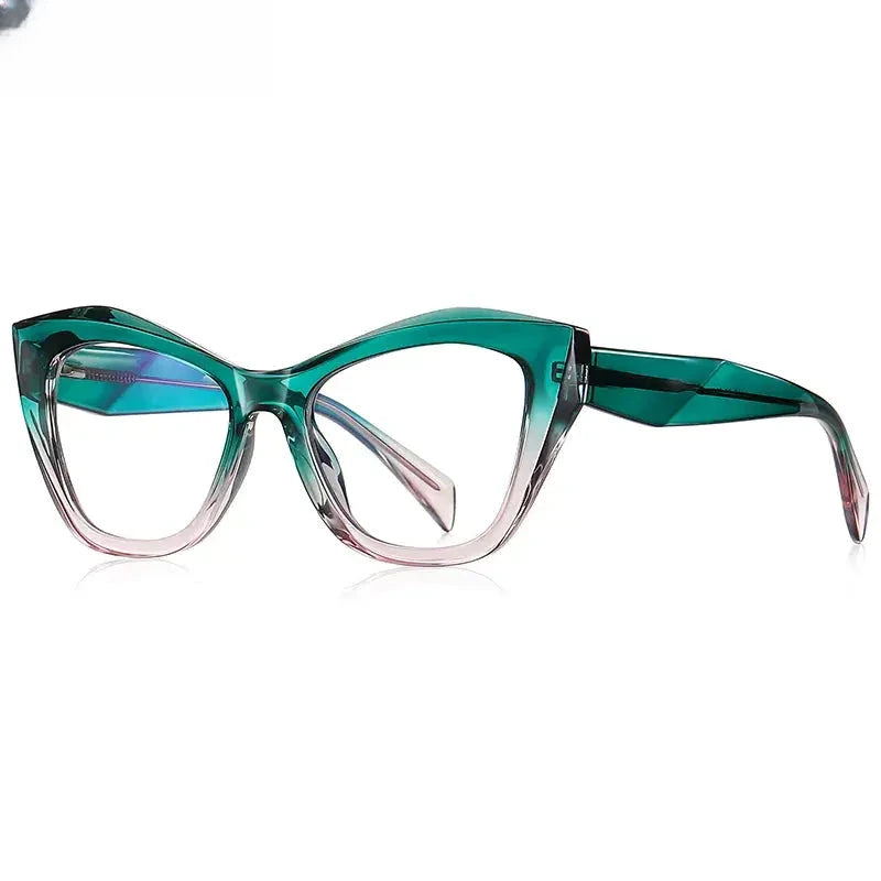 Women's Cat Eye Full Rim Acetate Reading Glasses 2197 — view 2 | Rx Spectacle