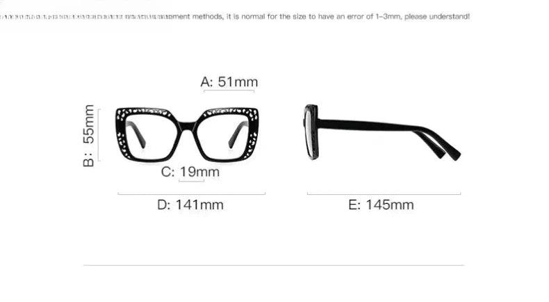 Women's Square Full Rim Titanium Reading Glasses 2188 — view 14 | Rx Spectacle