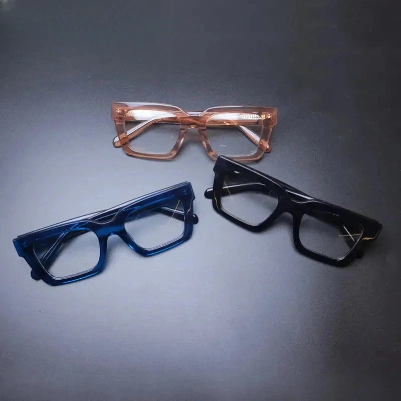 Unisex Square Full Rim Acetate Prescription Glasses Gxyj-1181 — view 4 | Rx Spectacle