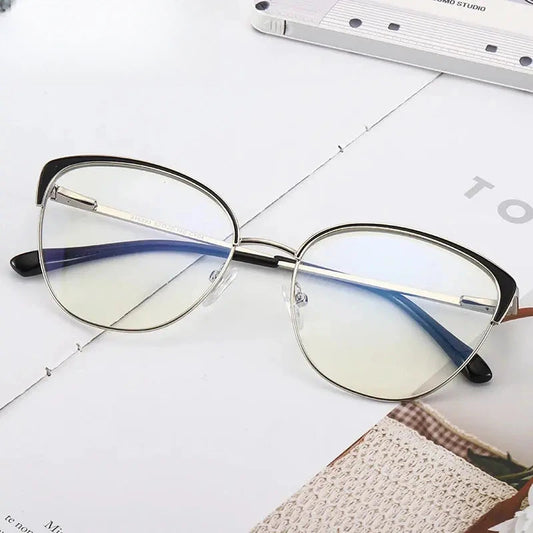 Women's Cat Eye Full Rim Alloy Prescription Glasses 310393 — view 1 | Rx Spectacle
