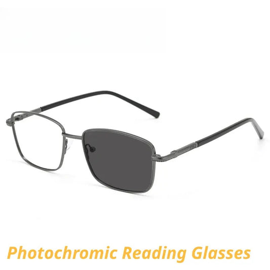 Women's Square Full Rim Alloy Reading Glasses 77021 — view 1 | Rx Spectacle