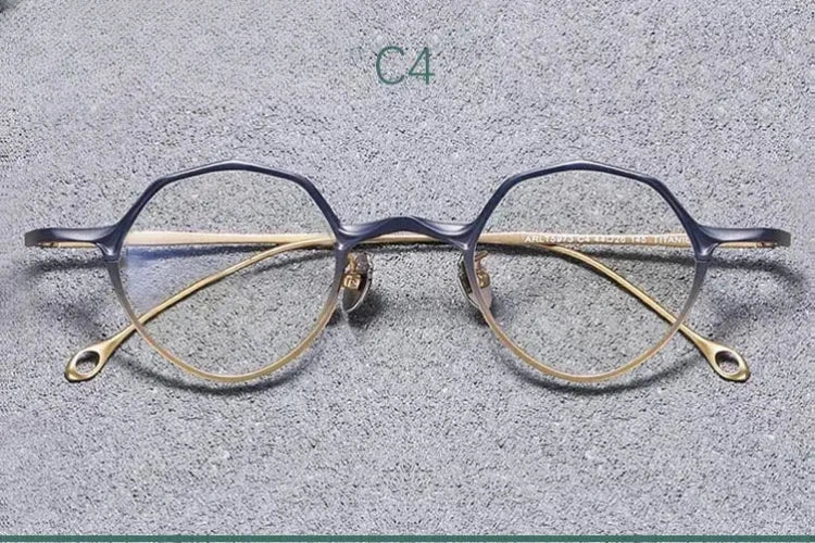 Unisex Oval Full Rim Titanium Prescription Glasses 575146 — view 6 | Rx Spectacle