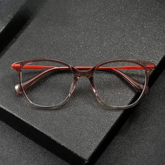 Women's Oval Full Rim Titanium Prescription Glasses 90005 — view 1 | Rx Spectacle