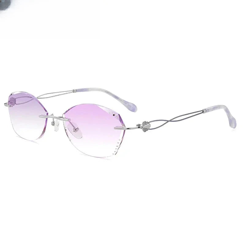 Women's Square Rimless Titanium Prescription Glasses 699138 — view 3 | Rx Spectacle