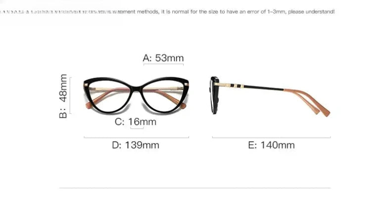 Women's Cat Eye Full Rim Titanium Reading Glasses 2111 — view 13 | Rx Spectacle