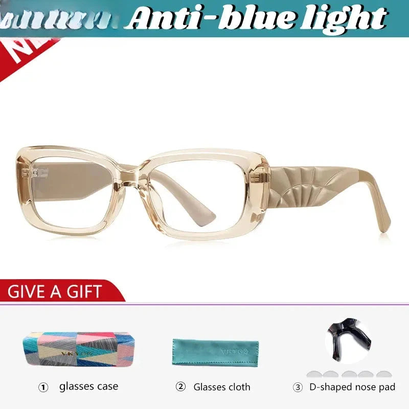 Women's Rectangular Full Rim Titanium Reading Glasses 512251 — view 3 | Rx Spectacle