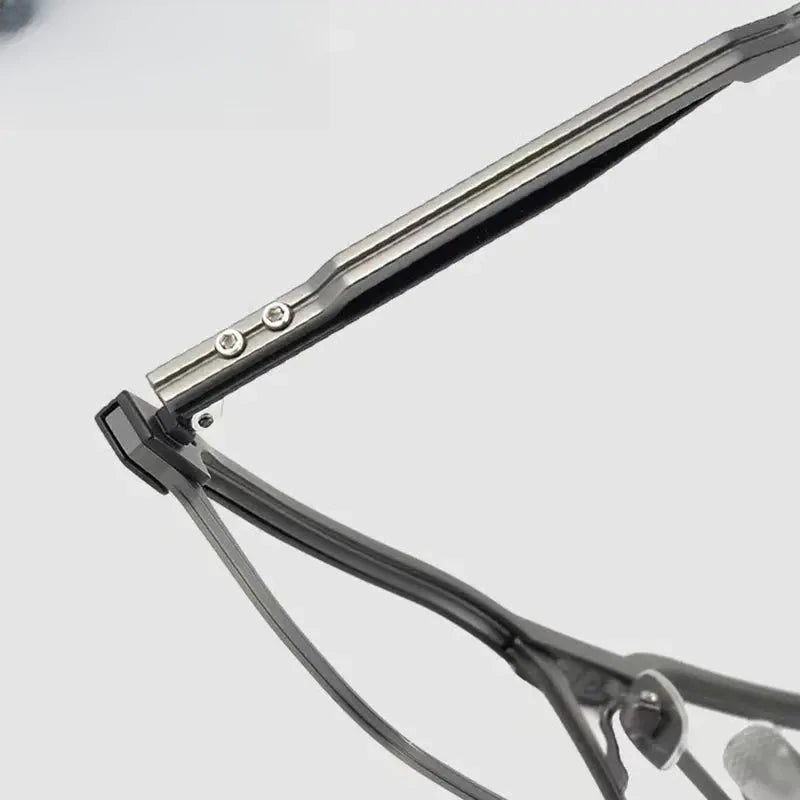Men's Square Full Rim Titanium Prescription Glasses 151 — view 5 | Rx Spectacle