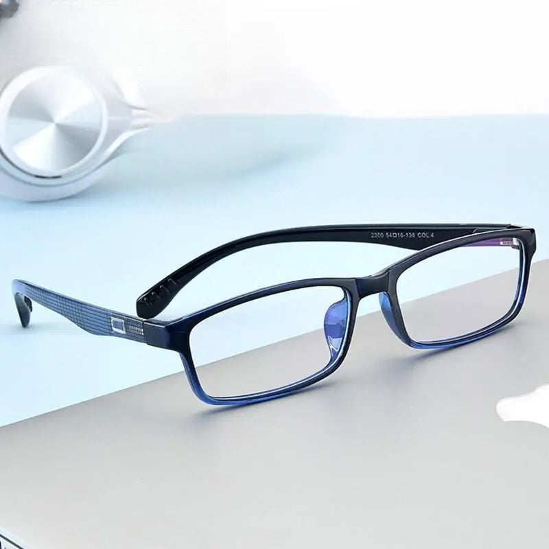 Men's Rectangular Full Rim Titanium Prescription Glasses 2300 — view 1 | Rx Spectacle