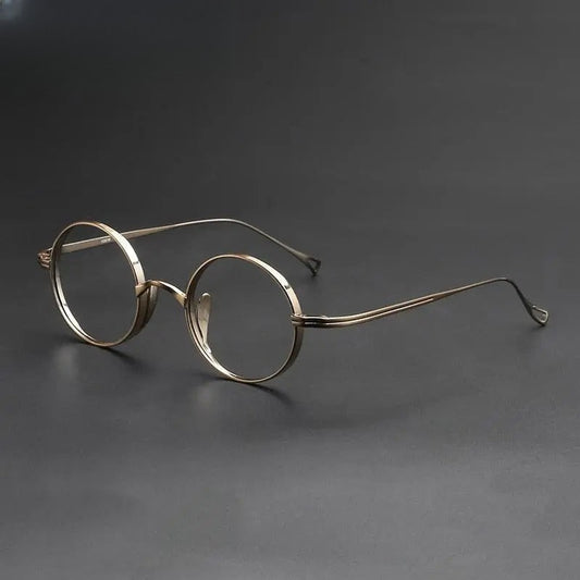 Unisex Round Full Rim Titanium Prescription Glasses 10518 — view 1 | Rx Spectacle
