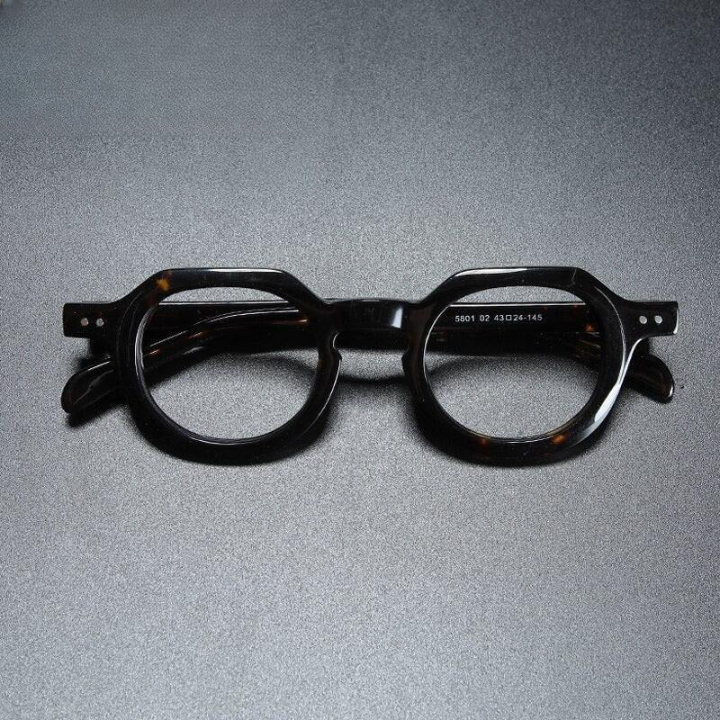 Unisex Round Full Rim Acetate Prescription Glasses Gxyj912 — view 4 | Rx Spectacle