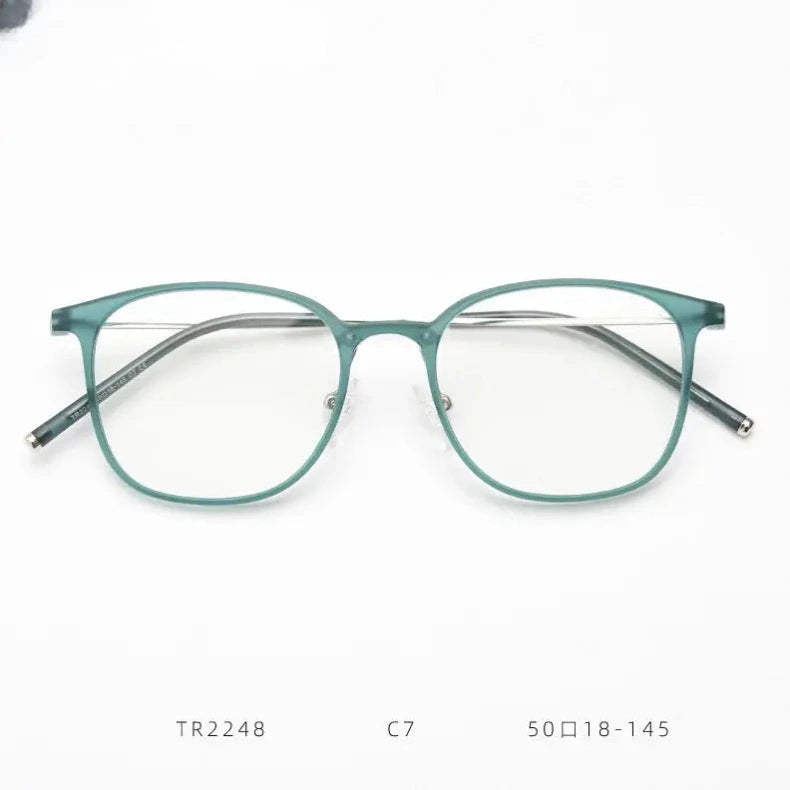 Women's Square Full Rim Titanium Prescription Glasses 92248 — view 9 | Rx Spectacle