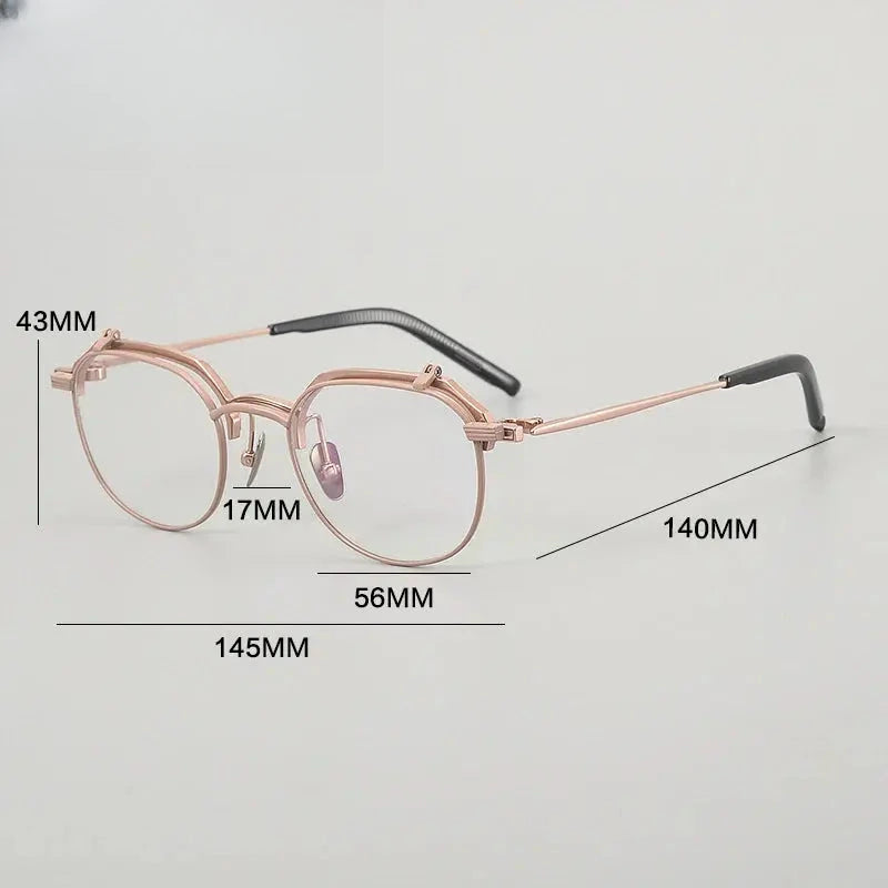 Unisex Oval Full Rim Titanium Prescription Glasses 629400 — view 2 | Rx Spectacle