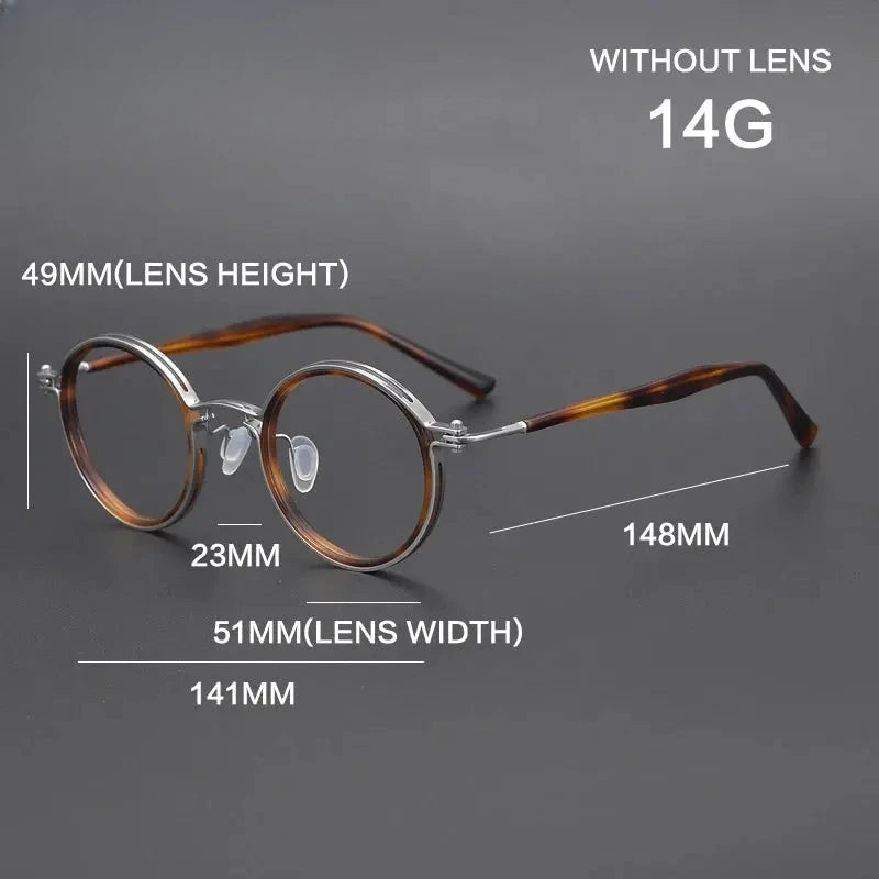 Unisex Round Full Rim Acetate Prescription Glasses Gxyj1196 — view 5 | Rx Spectacle