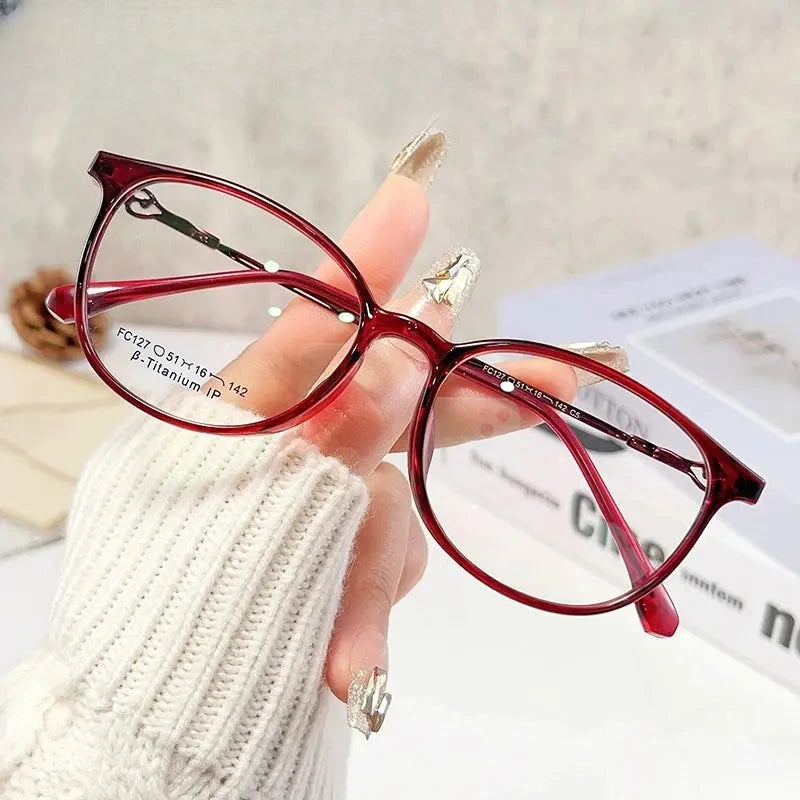 Women's Oval Full Rim TR90 Prescription Glasses 942127 — view 1 | Rx Spectacle