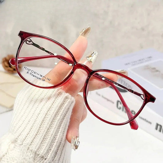Women's Oval Full Rim TR90 Prescription Glasses 942127 — view 1 | Rx Spectacle