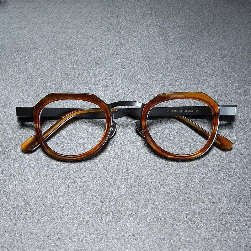 Unisex Round Full Rim Titanium Prescription Glasses Gxyj919 — view 1 | Rx Spectacle