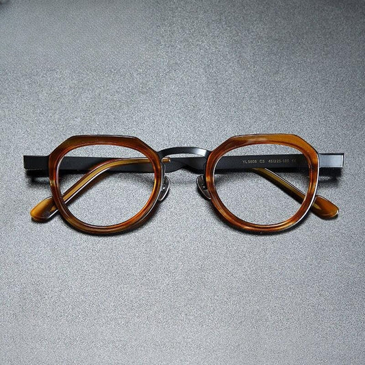 Unisex Round Full Rim Titanium Prescription Glasses Gxyj919 — view 1 | Rx Spectacle