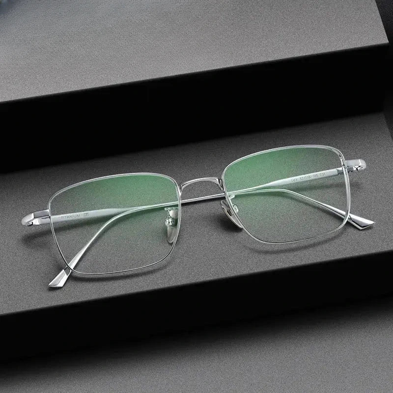 Women's Square Full Rim Titanium Prescription Glasses 190869 — view 1 | Rx Spectacle