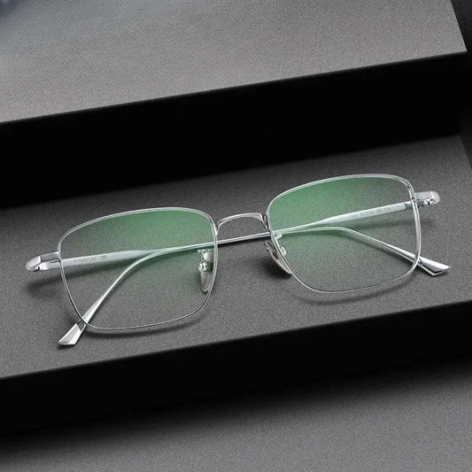 Women's Square Full Rim Titanium Prescription Glasses 190869 — view 1 | Rx Spectacle