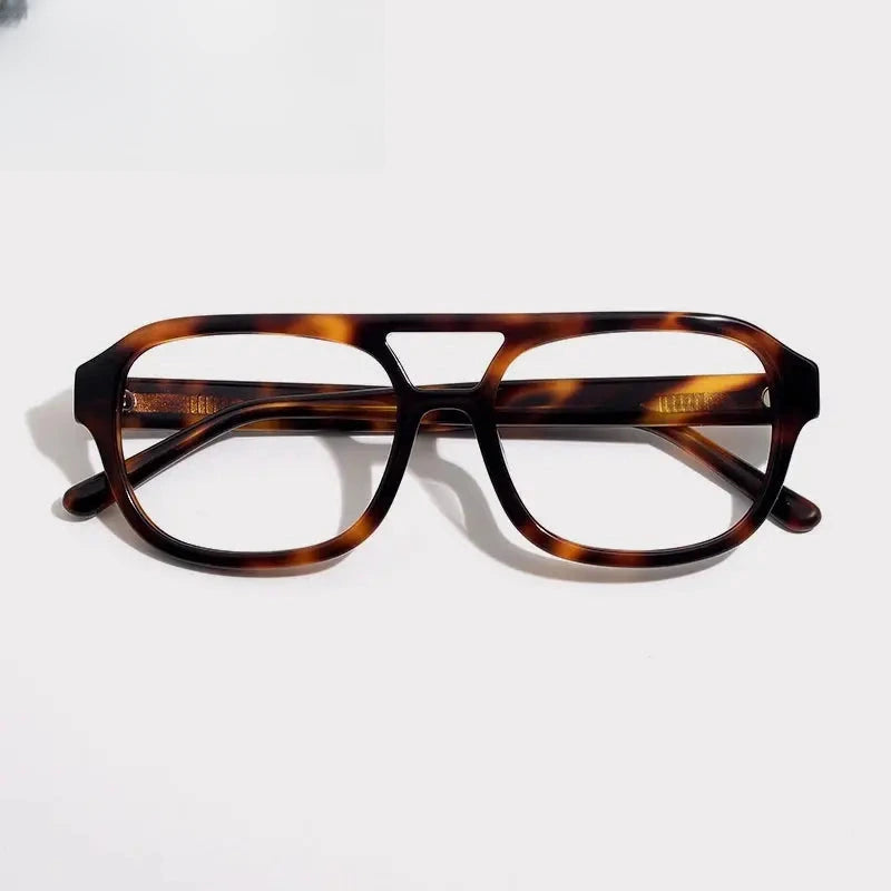 Unisex Square Full Rim Acetate Double Bridge Prescription Glasses Gx1515 — view 1 | Rx Spectacle
