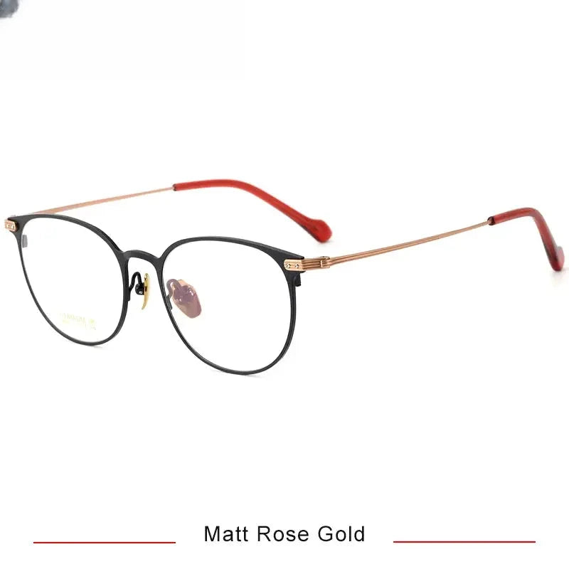 Unisex Oval Full Rim Titanium Prescription Glasses 315010 — view 4 | Rx Spectacle